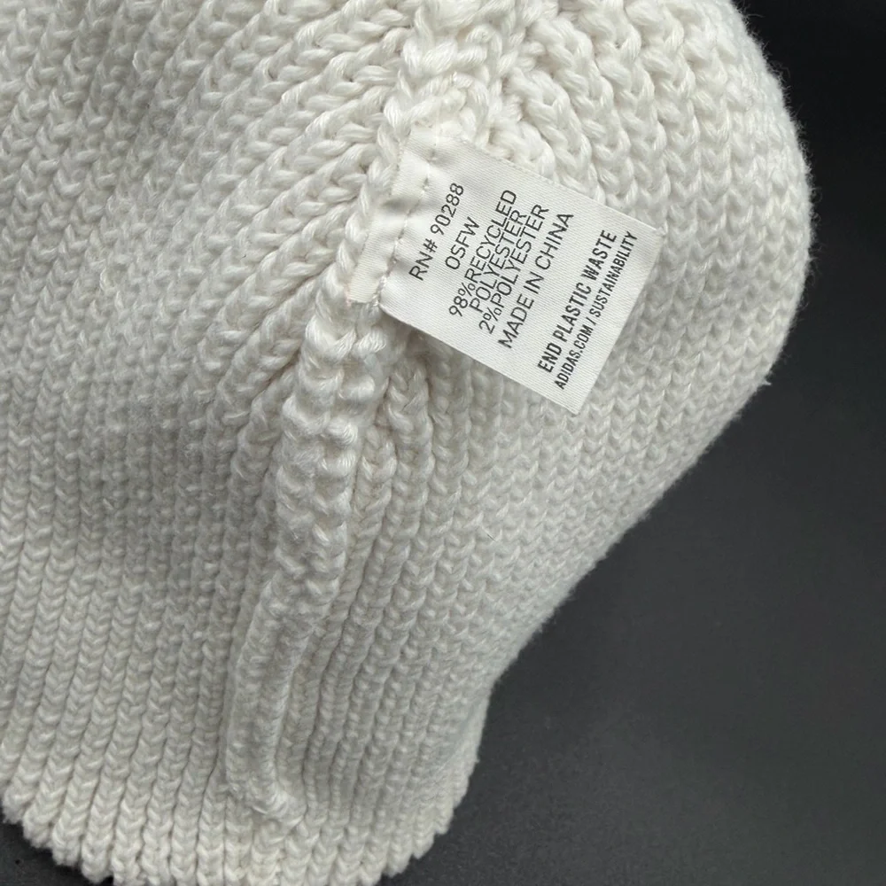 Adidas Classic White Knit Hat - Picture 3 of 7